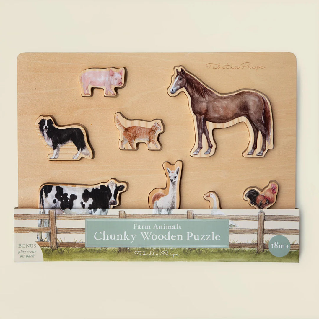Tabitha Paige Farm Animal Wooden Puzzle