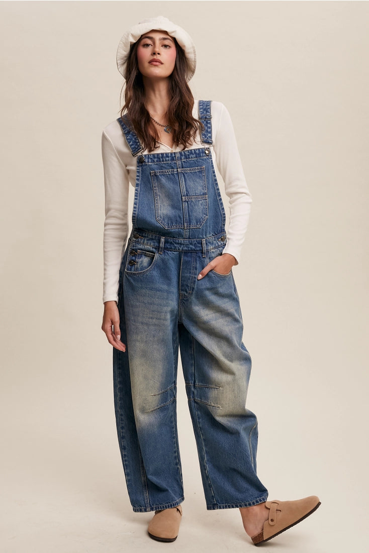 Barrel Jean Denim Overall