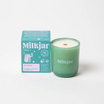 Load image into Gallery viewer, Milk Jar | WOODLAND 8 oz ESSENTIAL OIL CANDLE
