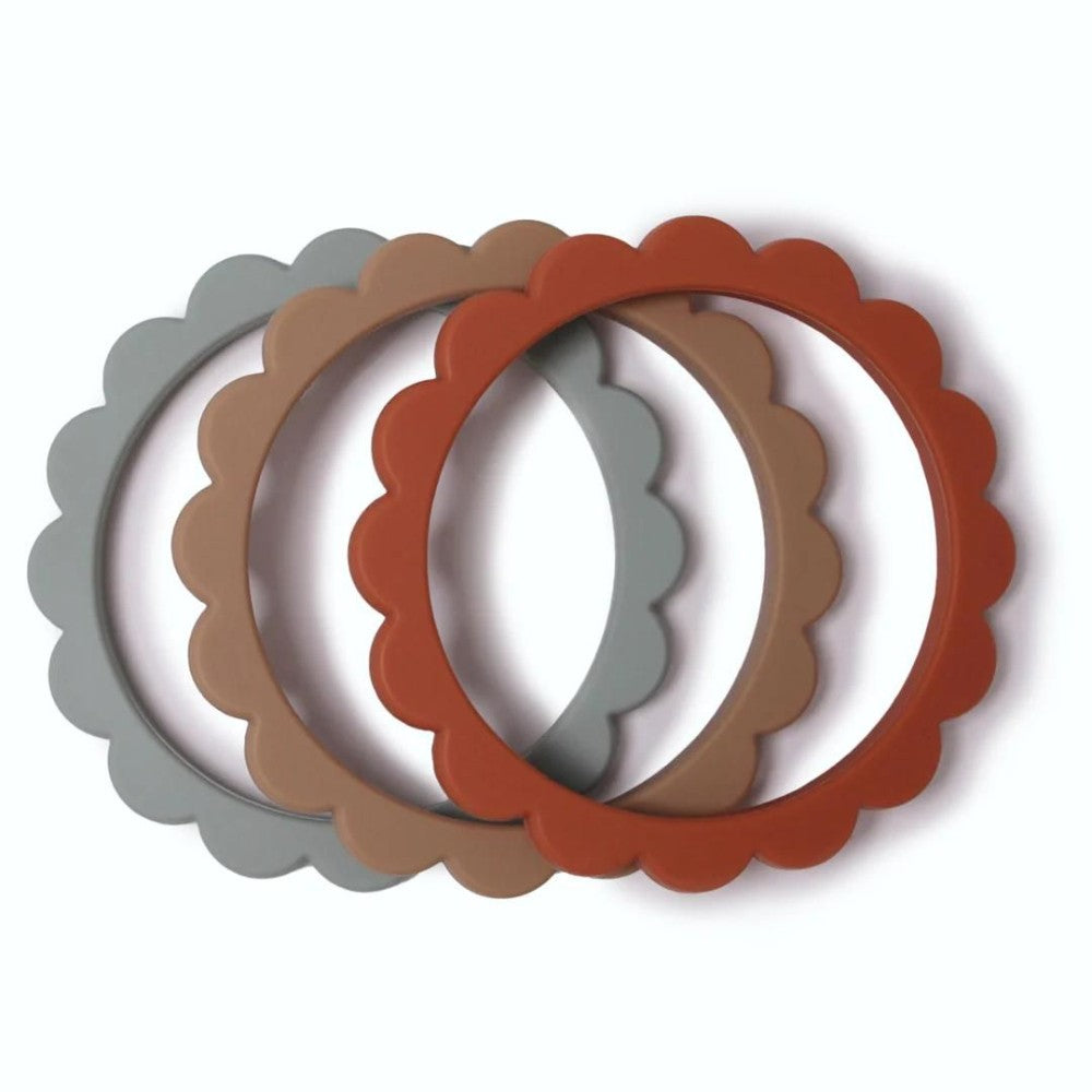 Mushie - Flower Teething Bracelet 3 Pack