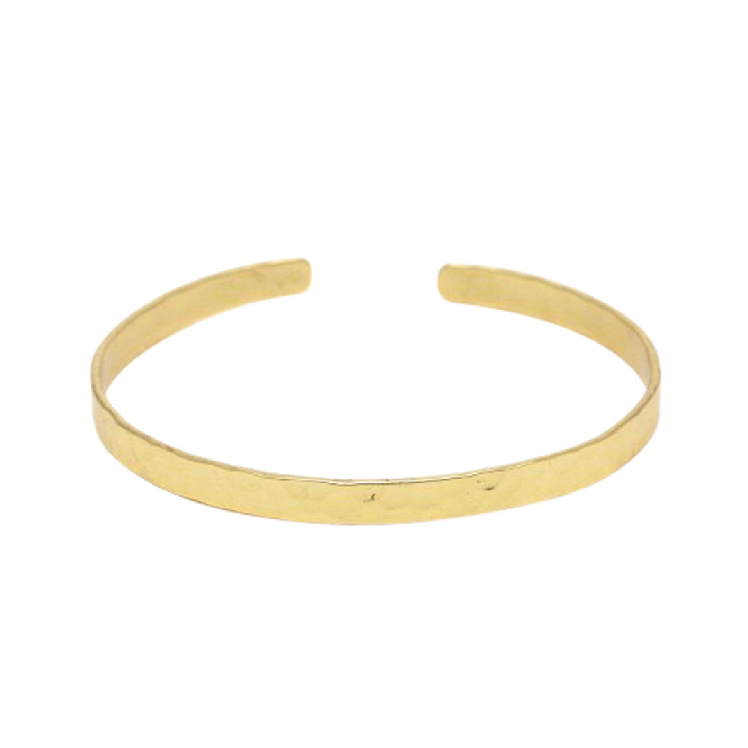 Cuffed Gold Hammered Cuff Bracelet