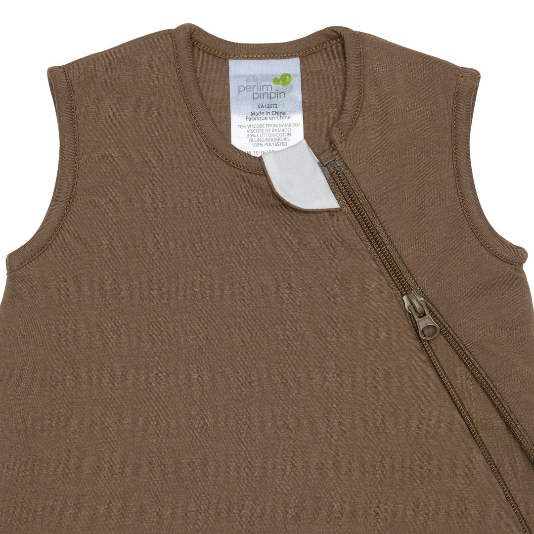 Quilted bamboo sleep sack - Moka (1.0 tog)