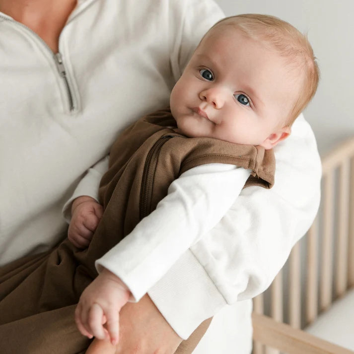 Quilted bamboo sleep sack - Moka (1.0 tog)