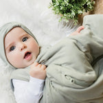 Load image into Gallery viewer, Quilted bamboo sleep sack - Moss Green (1.0 tog)
