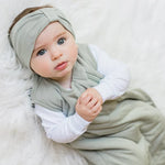 Load image into Gallery viewer, Quilted bamboo sleep sack - Moss Green (1.0 tog)
