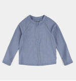 Load image into Gallery viewer, Petit Lem - Long-Sleeve Faded Blue Ribbed Rashguard
