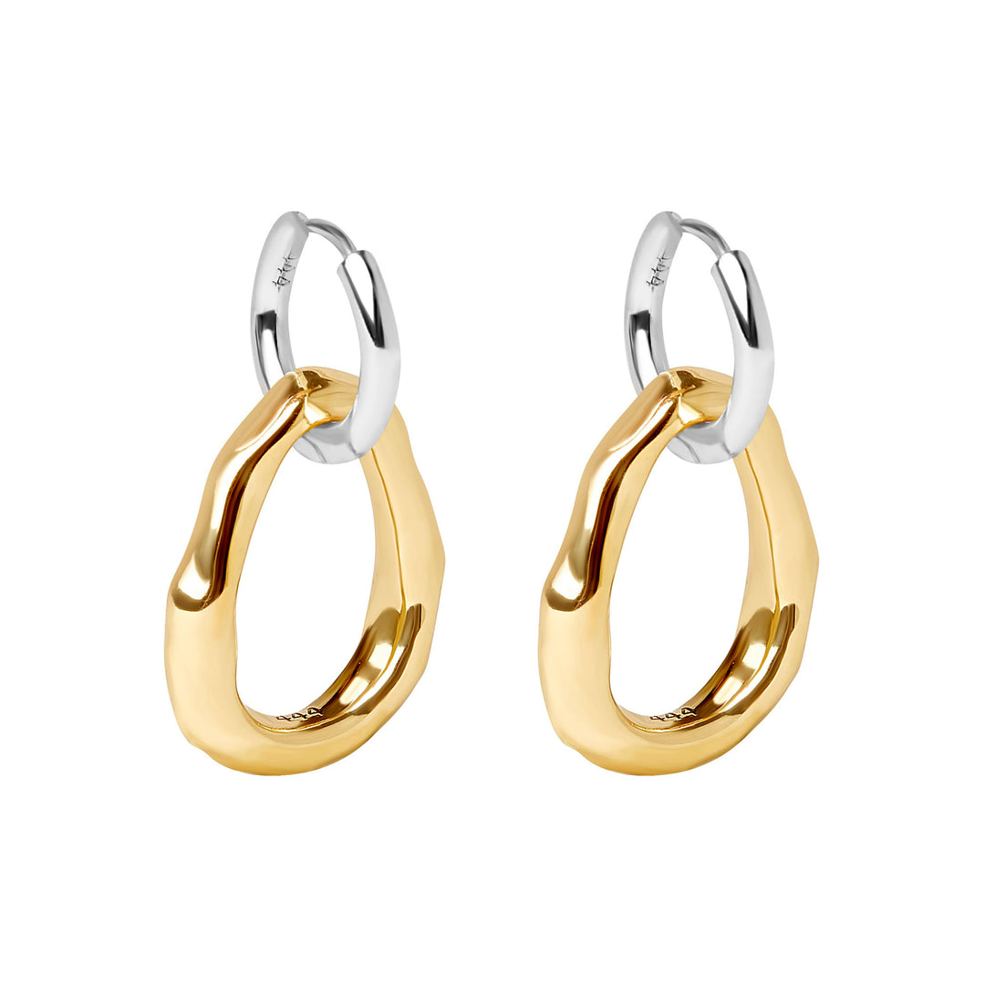 Izzy Irregular Oval Drop Hoop