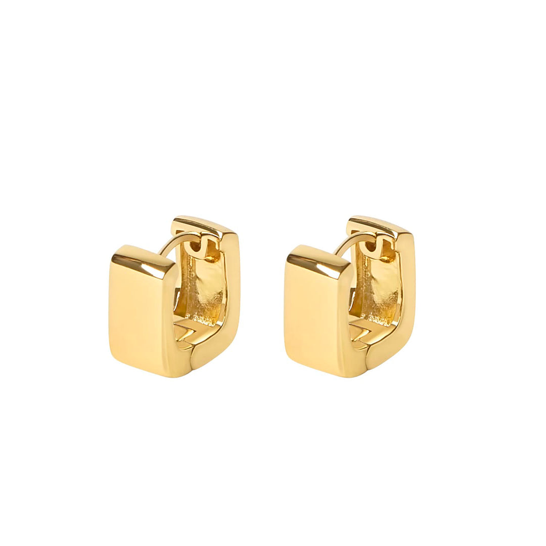 Square Small Gold Huggie