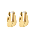 Load image into Gallery viewer, Wren Gold Sleek Modern Rectangle Huggie
