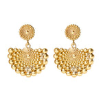 Load image into Gallery viewer, Thandi Textured Dangle Stud – Gold
