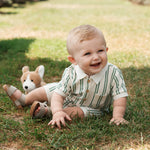 Load image into Gallery viewer, Fern &amp; Off-White Beach Terry Romper
