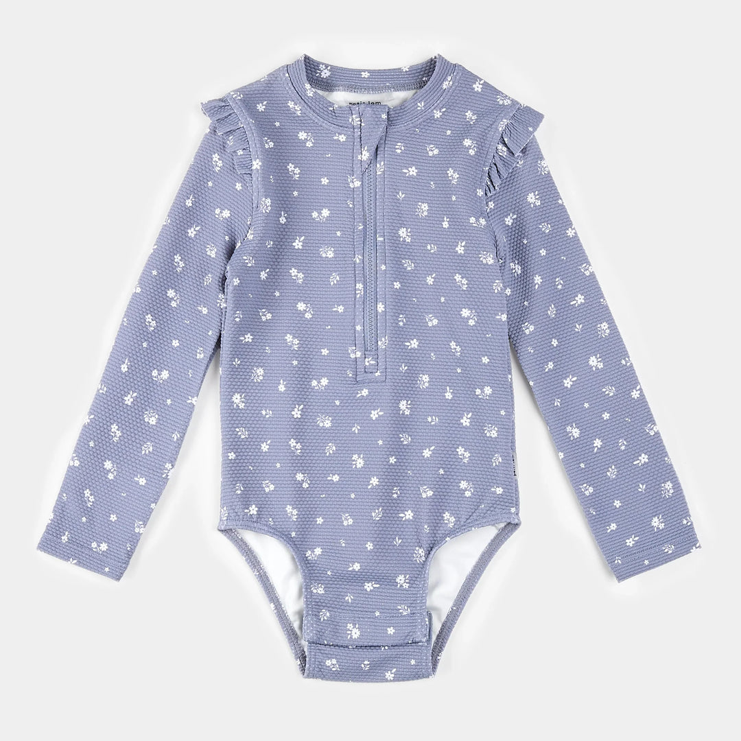 Petit Lem - Wildflower Long-Sleeve One-Piece Swimsuit