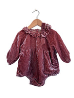 Load image into Gallery viewer, Noralee Velvet Romper - 12-18M
