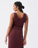 Load image into Gallery viewer, Misha Rib Knit Tank Maroon
