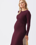 Load image into Gallery viewer, Ripe - Eden Knit Nursing Knit Dress - Maroon
