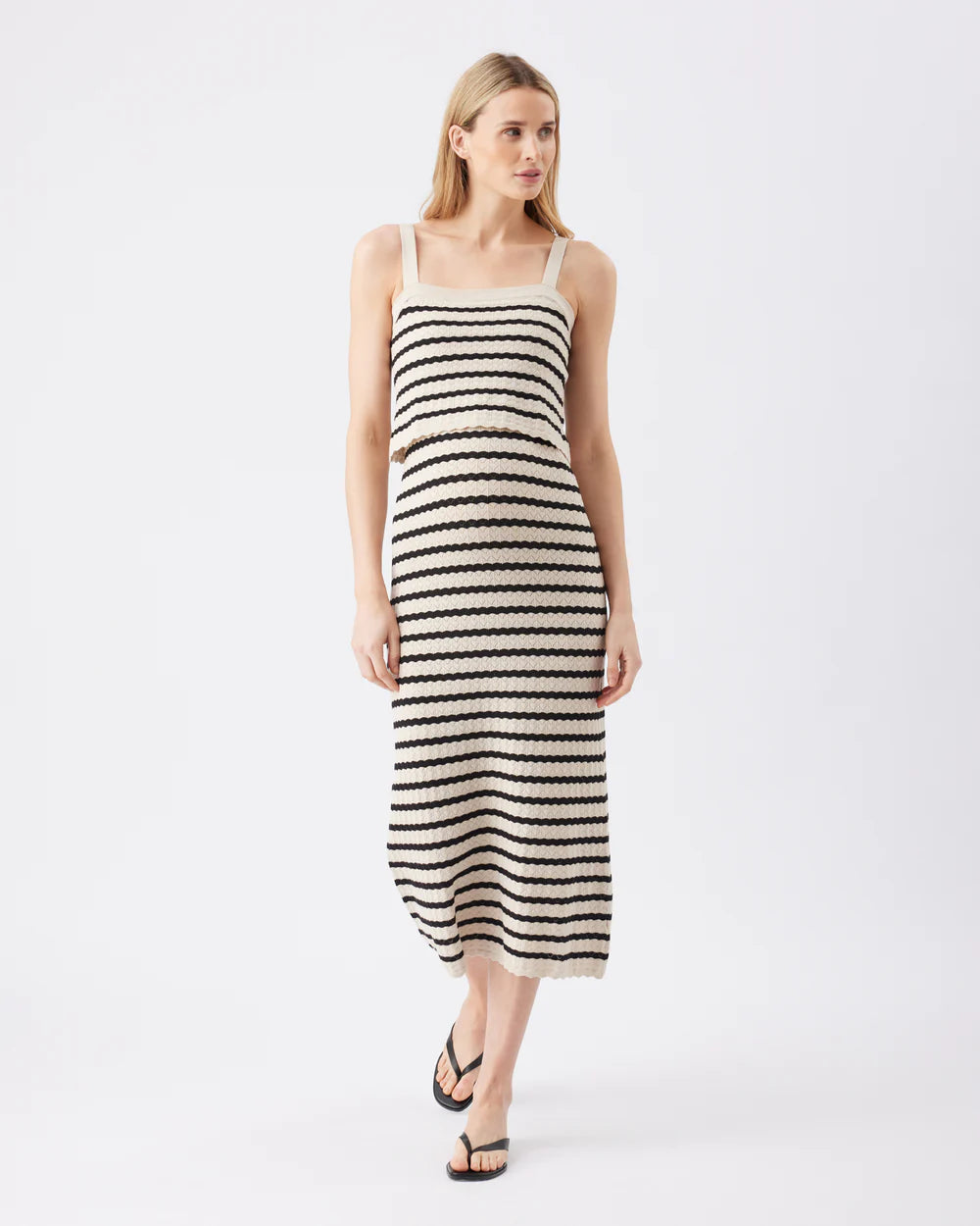 Pointelle Knit Nursing Dress