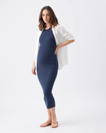 Load image into Gallery viewer, Noa Rib Knit Nursing Dress Navy
