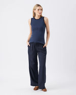 Load image into Gallery viewer, Zoe Rib Knit Nursing Tank Navy

