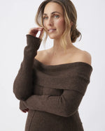 Load image into Gallery viewer, Ripe Maternity Tyla Off-Shoulder Knit Dress
