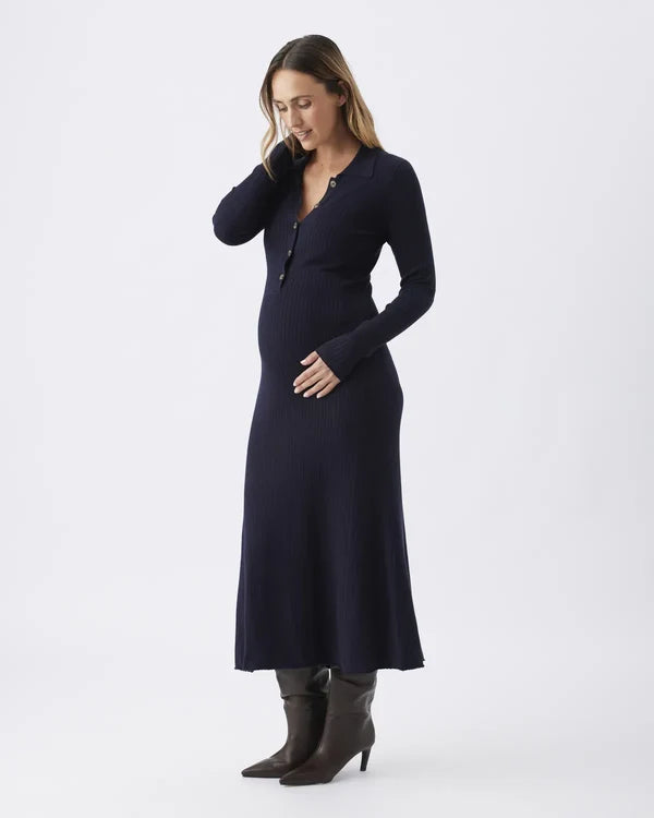 Ripe – Hollie Nursing Knit Dress Midnight
