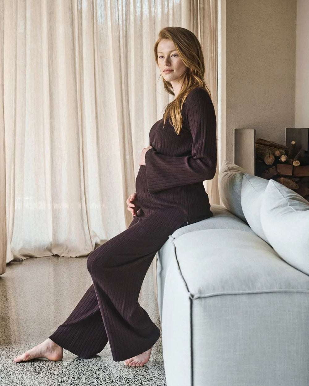 Ripe Dallas Rib Knit Pant – Cocoa