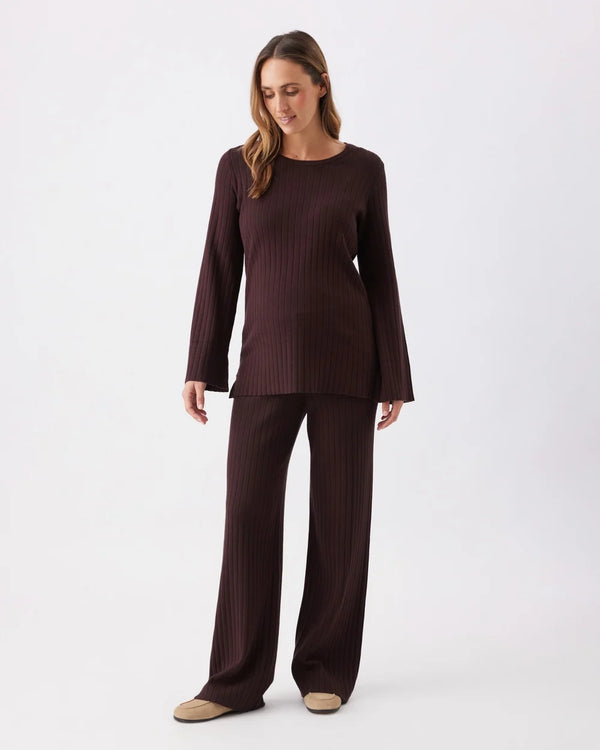 Ripe Dallas Rib Knit Pant – Cocoa