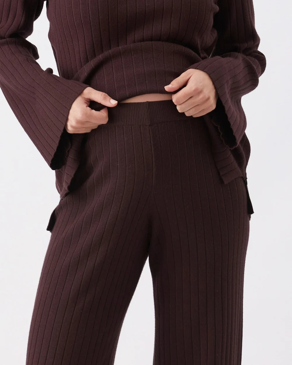 Ripe Dallas Rib Knit Pant – Cocoa