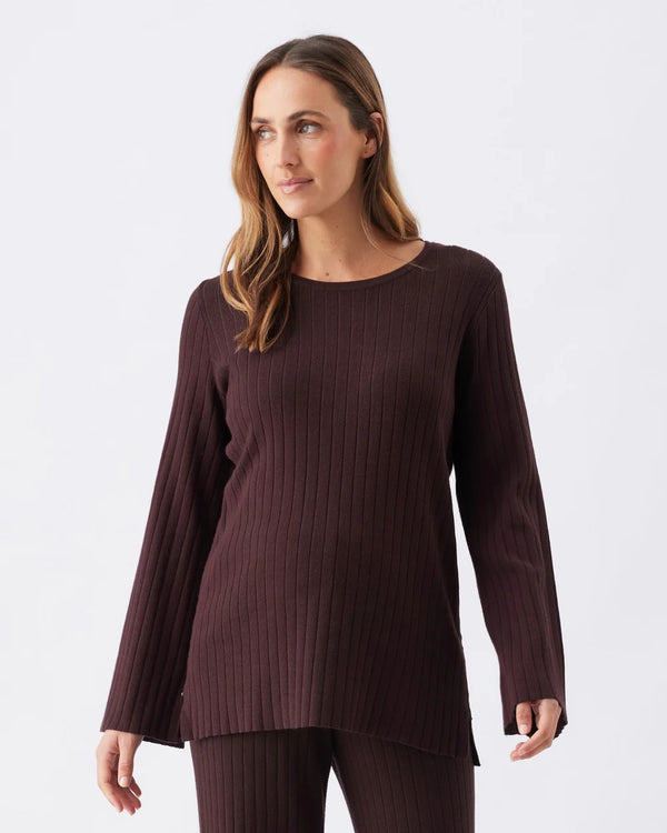 Ripe Dallas Rib Knit Nursing Top – Cocoa