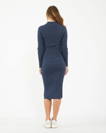 Load image into Gallery viewer, Ripe - Nella Rib Nursing Knit Dress - Denim Marle
