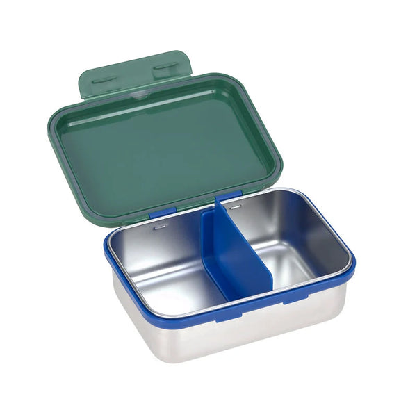 LÄSSIG Little Gang Stainless Steel Lunchbox – Rainbow Green