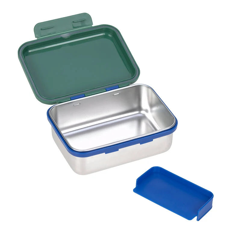LÄSSIG Little Gang Stainless Steel Lunchbox – Rainbow Green