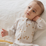 Load image into Gallery viewer, Birds Print on Orchard Tint Footed Sleeper
