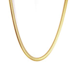 Load image into Gallery viewer, Gold Thick Herring Bone Chain Necklace
