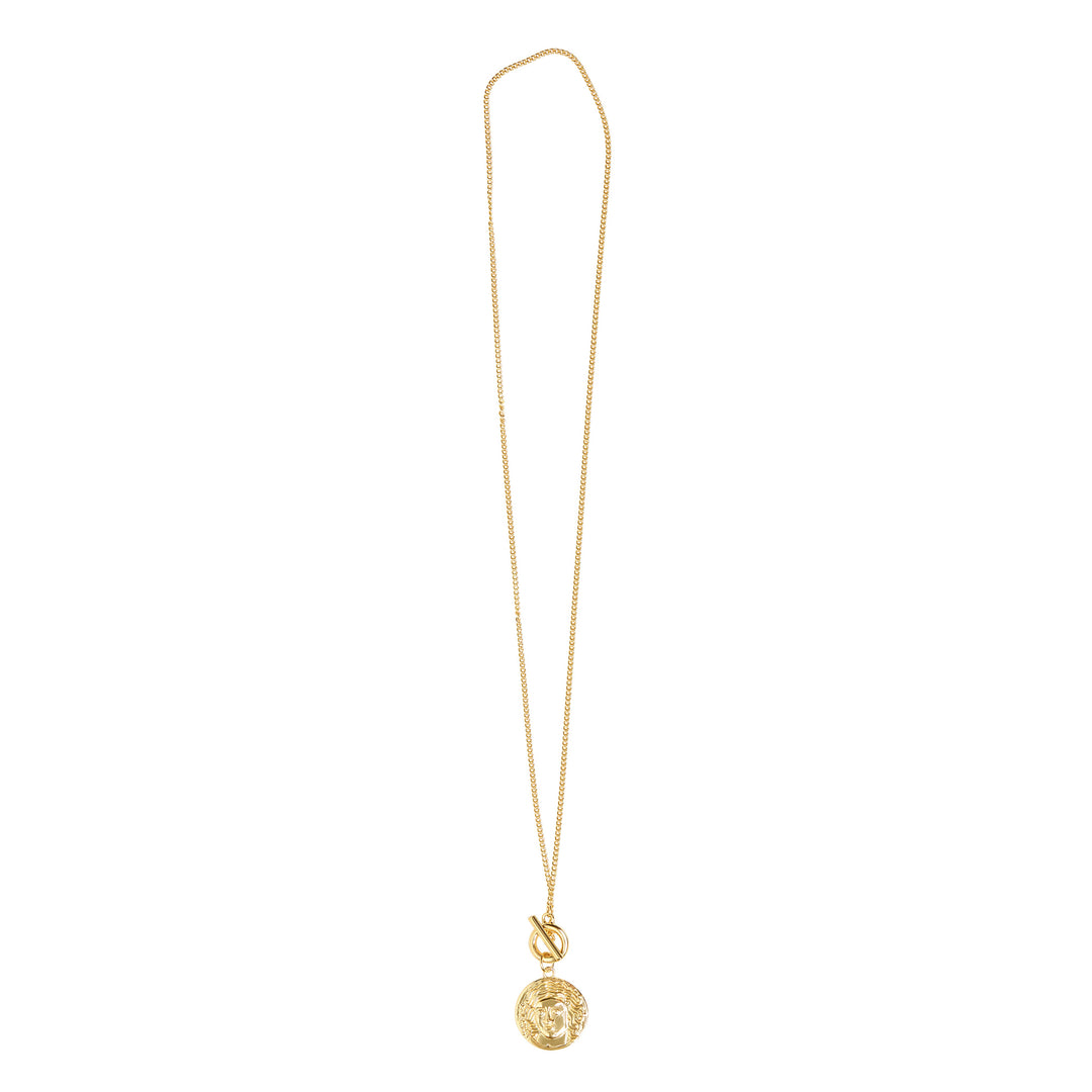Gold Filled Athena Medallion Necklace