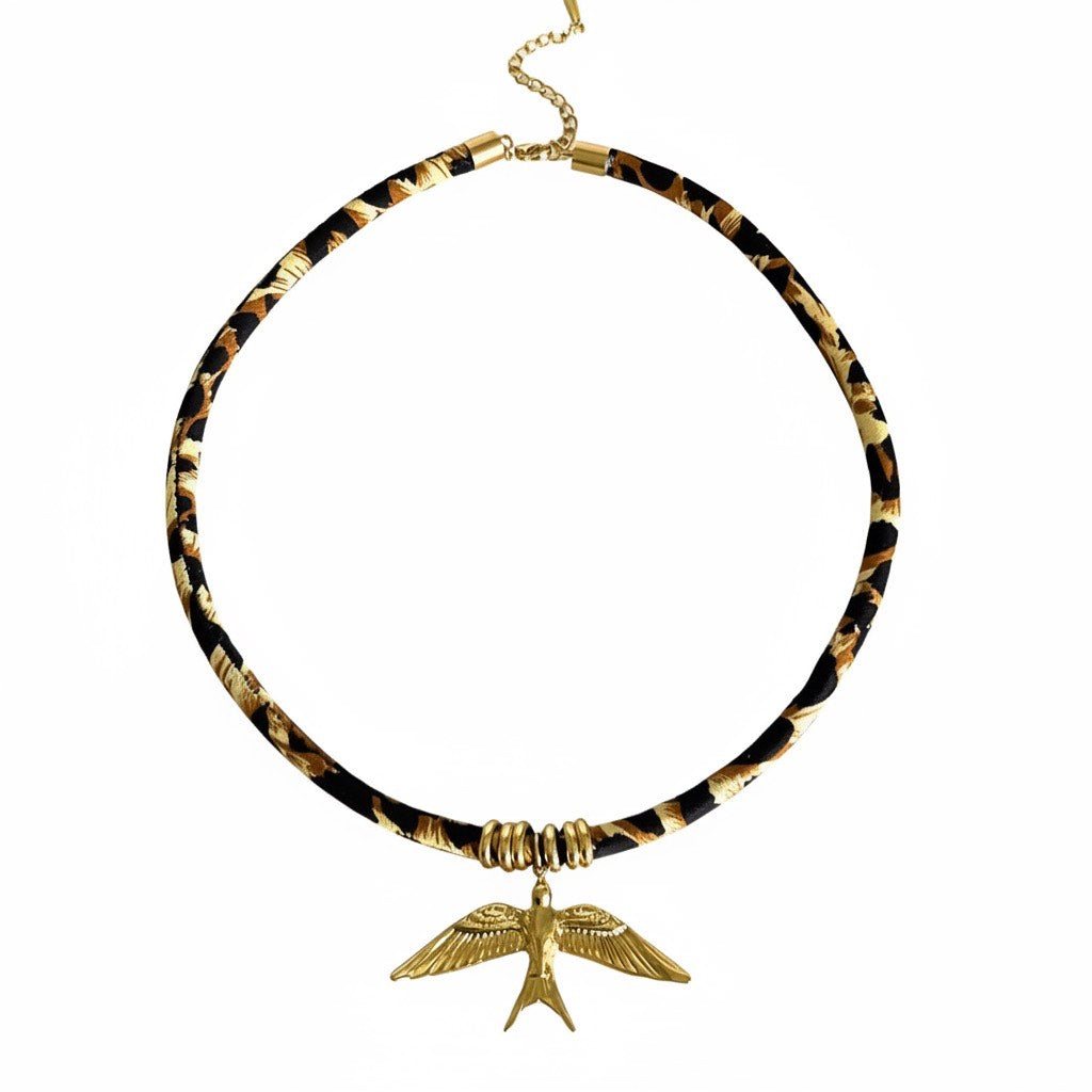 Arden Metal Bird Pendant Necklace (18"–22")