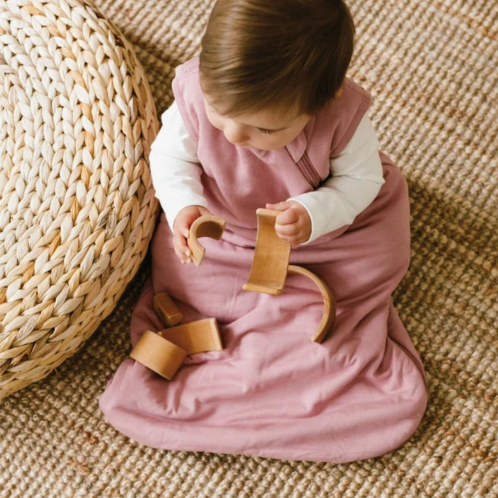 Quilted bamboo sleep sack - Raspberry (1.0 tog)