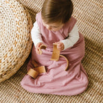 Load image into Gallery viewer, Quilted bamboo sleep sack - Raspberry (1.0 tog)
