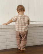 Load image into Gallery viewer, Quincy Mae Woven Boxy Top – Rustic Plaid
