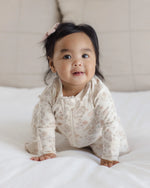 Load image into Gallery viewer, Quincy Mae Organic Brushed Jersey Zip Sleeper – Floral Vine
