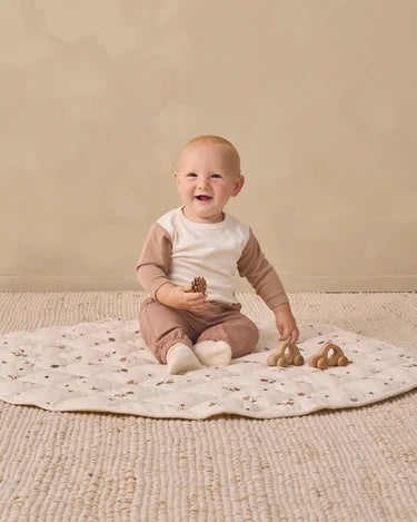 Quincy Mae Socks Set - Natural, Dusty Rose