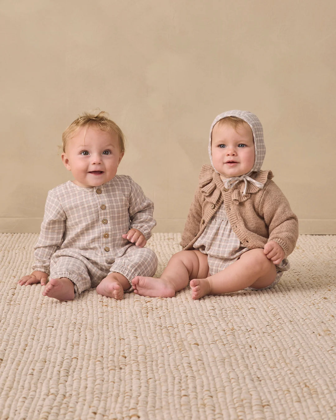 Quincy Mae Eden Romper – Blue Gingham