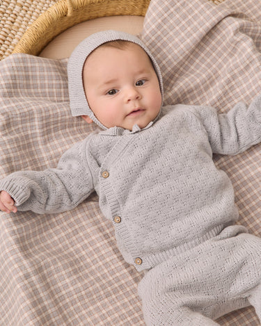 Quincy Mae Woven Swaddle - Blue Gingham