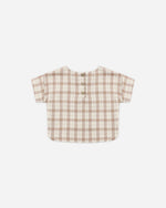 Load image into Gallery viewer, Quincy Mae Woven Boxy Top – Rustic Plaid
