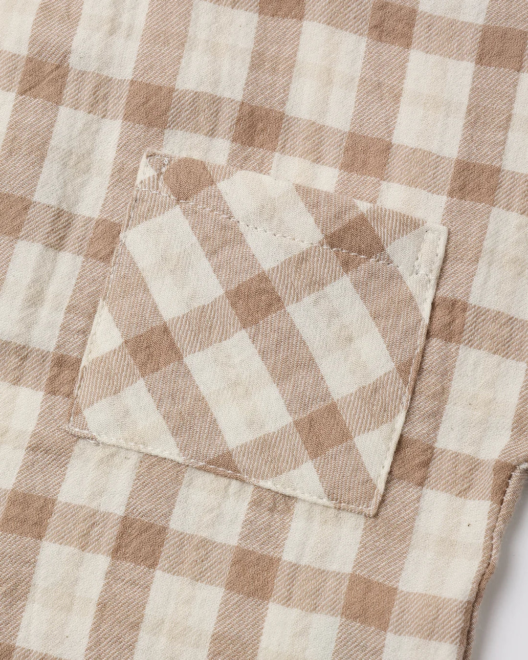 Quincy Mae Woven Boxy Top – Rustic Plaid