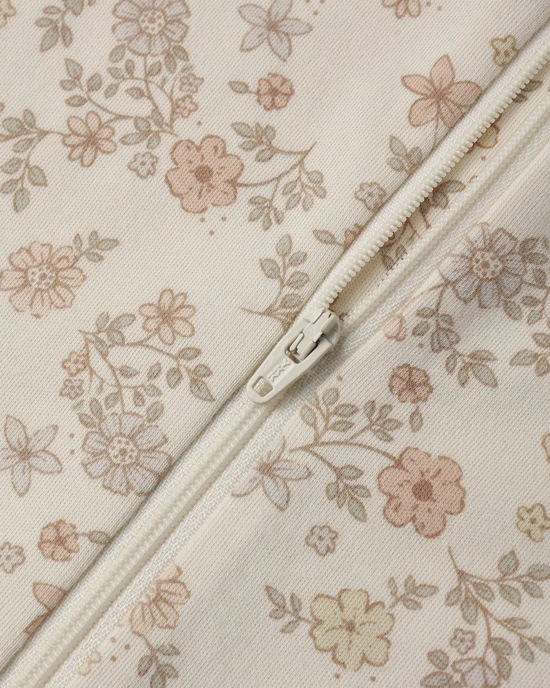 Quincy Mae Organic Brushed Jersey Zip Sleeper – Floral Vine