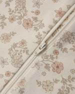 Load image into Gallery viewer, Quincy Mae Organic Brushed Jersey Zip Sleeper – Floral Vine
