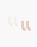 Load image into Gallery viewer, Quincy Mae Socks Set - Natural, Dusty Rose
