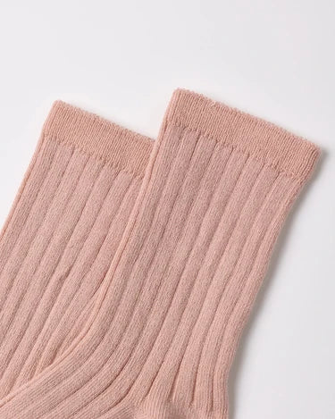 Quincy Mae Socks Set - Natural, Dusty Rose