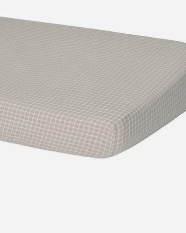 Quincy Mae Woven Crib Sheet - Blue Gingham