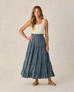 Load image into Gallery viewer, Women's Ruffle Tiered Maxi Skirt Ditsy

